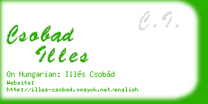 csobad illes business card