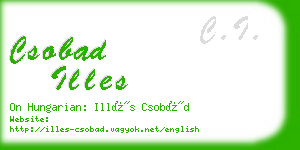 csobad illes business card